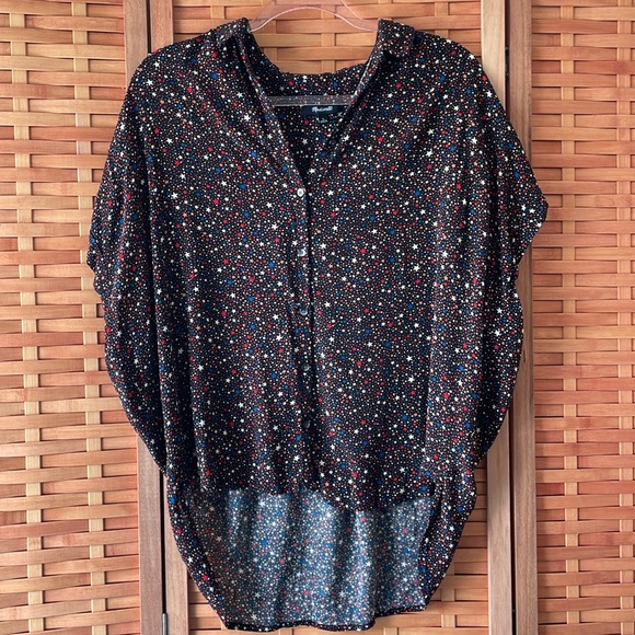 Madewell Central Drapey Shirt in Starry Night - Picture 3 of 7